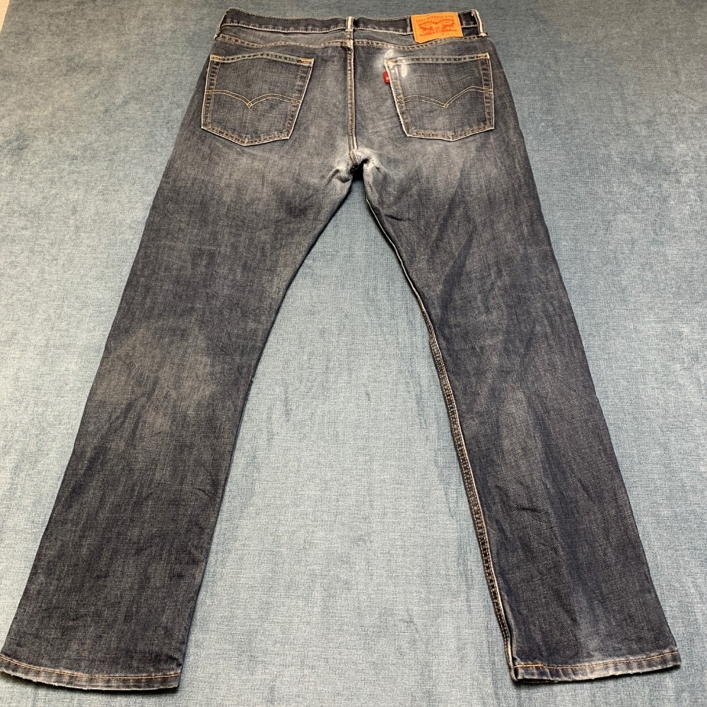 Levi's 513 Jeans Mens 34x30 Blue Denim Non Stretch Medium Wash Comfort Straight